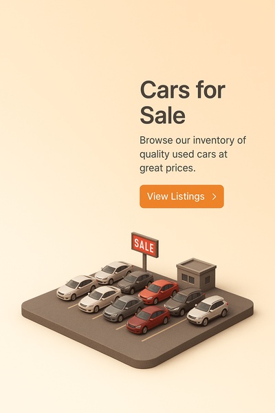 3D Car Dealer Inventory Showcase with Action Button