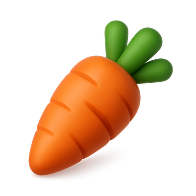 3D Carrot Icon