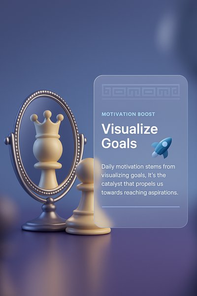 Pawn and Queen Reflection: A Motivational 3D Illustration
