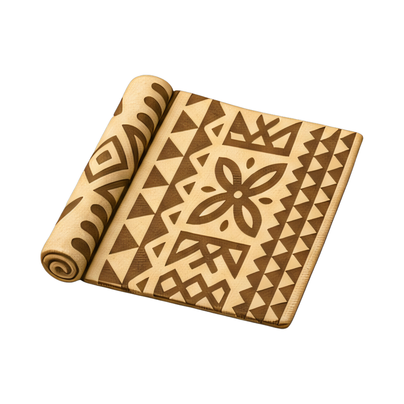 Traditional Polynesian tapa cloth design