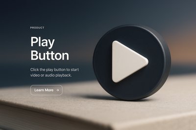 Stylish Play Button Icon for Web Design