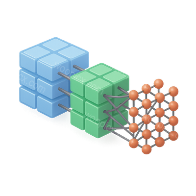 3D Neural Network Icon with Isometric Design