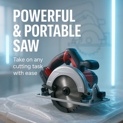 High-Quality Portable Circular Saw on Display
