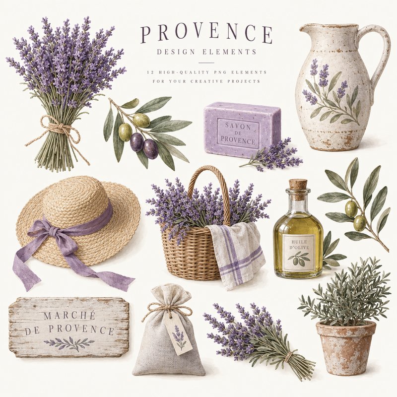Provence design elements pack