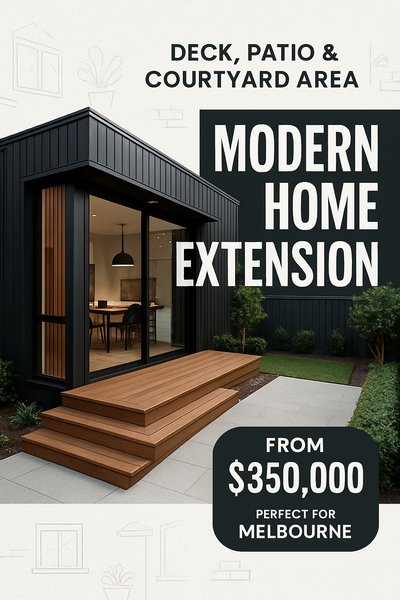 Modern Home Extension with Deck and Patio in Melbourne