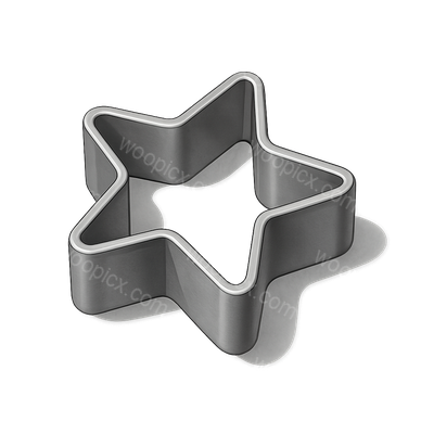 Stylish 3D Star Cookie Cutter Icon Design