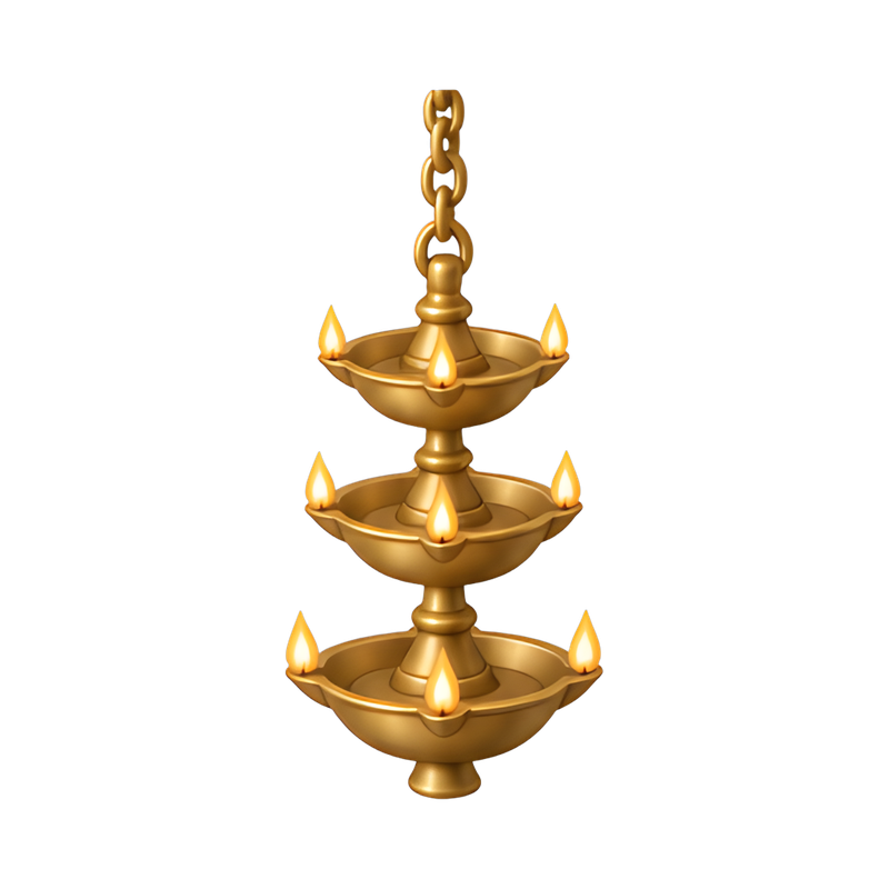 Elegant tiered hanging lamp