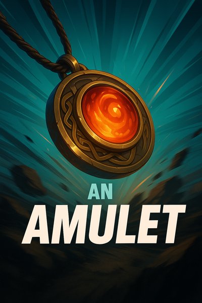 Dynamic Amulet Illustration with Engaging Design