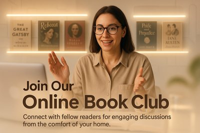 Online Book Club Promotion with Engaging Visuals