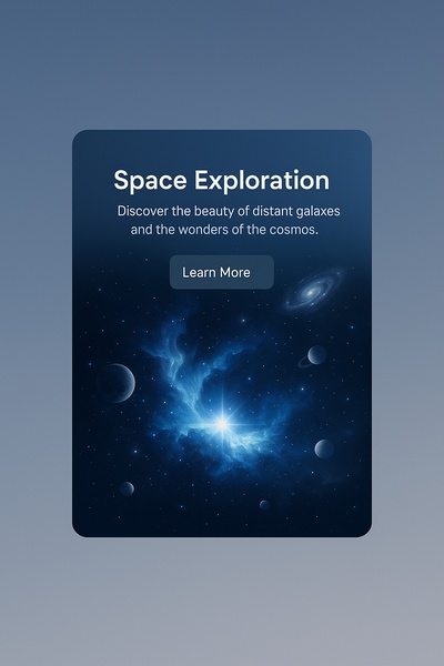 Stunning Blue and White Nebula in Space with Planets and Stars