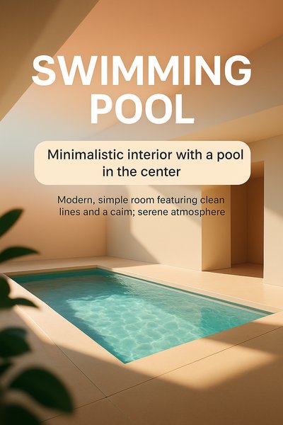 Minimalist Interior Design Featuring a Swimming Pool