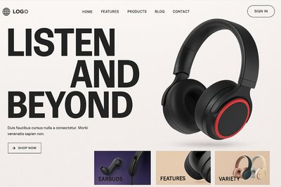 Modern Ballet Landing Page Design with Bold Elements