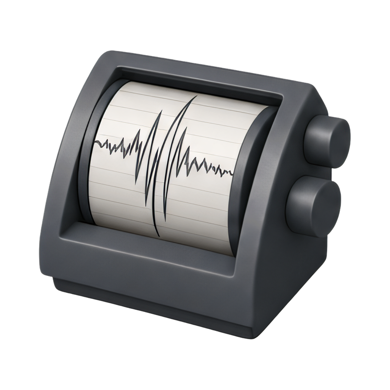 Seismograph paper trace