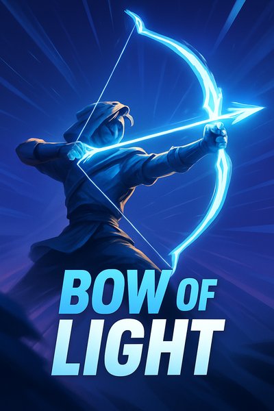 Dynamic Bow of Light Illustration with Vibrant Colors