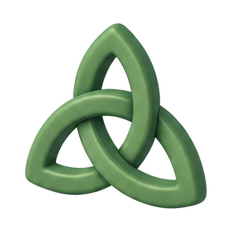 intricate celtic triquetra design