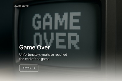 Stylish Game Over Screen with Retro Aesthetic