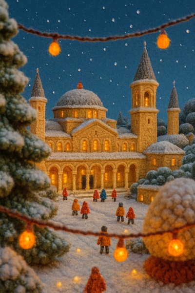 Cozy Woolen Scene of Topkapi Palace in Istanbul