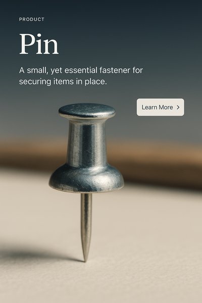 Stylish Web Page Design Featuring a Pin Product