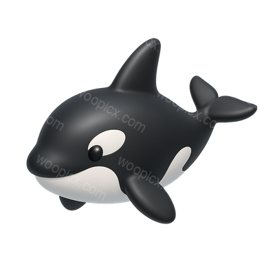 Cute Cartoon Orca Whale Figurine
