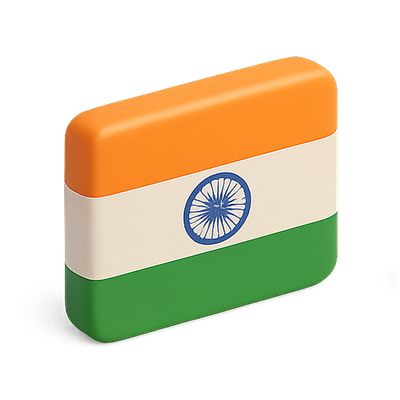 3D Representation of the Indian Flag with Vibrant Colors
