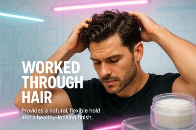 Hair Product Promotion Featuring Model with Styling Cream