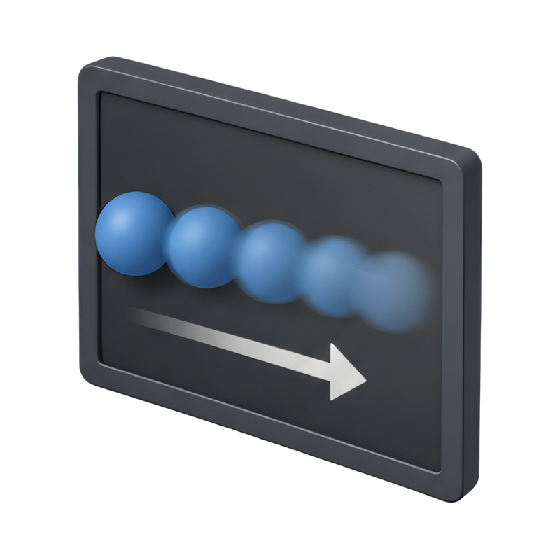 responsive screen with motion blur