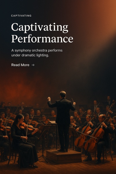 Dramatic Symphony Orchestra Performance in Captivating Lighting