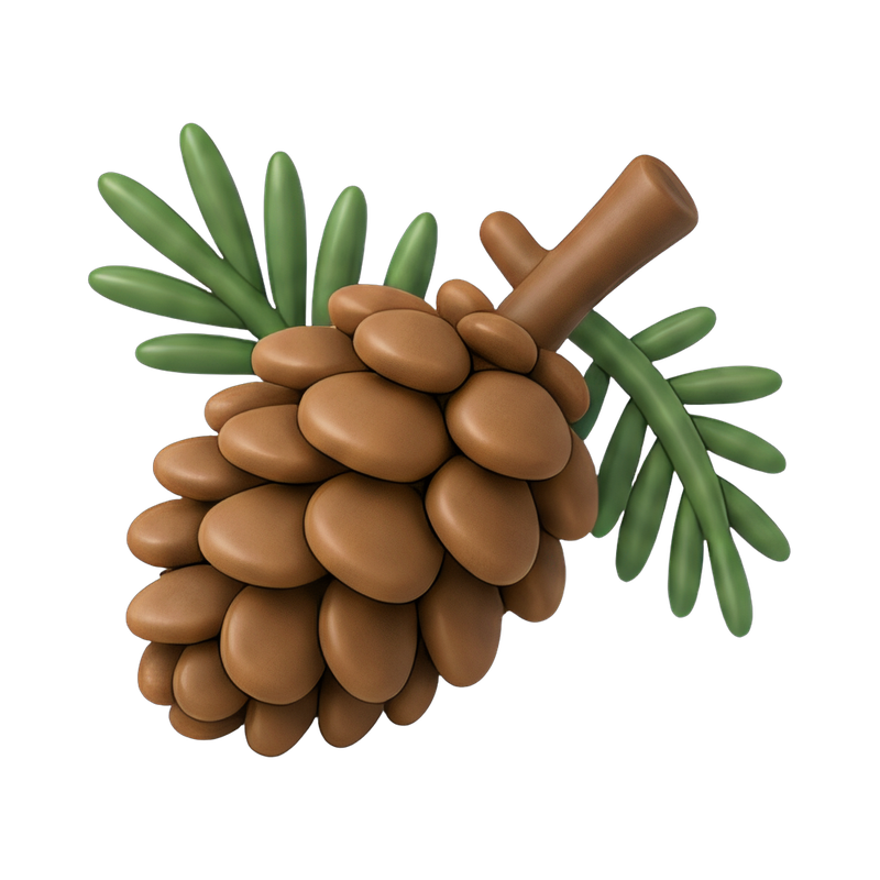 natural pinecone cluster