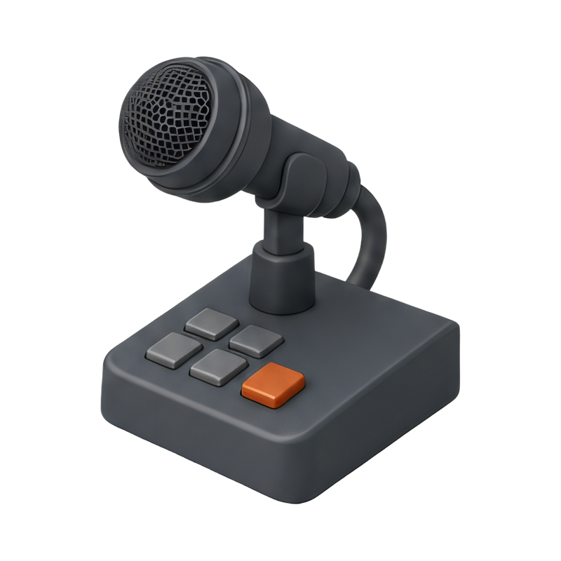 modern desk microphone base