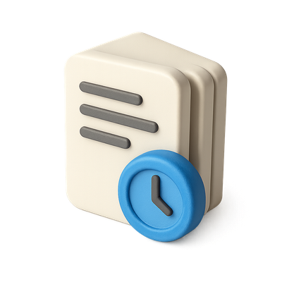 Stylized 3D Backlog Icon in Isometric View