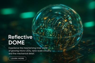 Mesmerizing Reflective Dome with Intricate Micro-LEDs