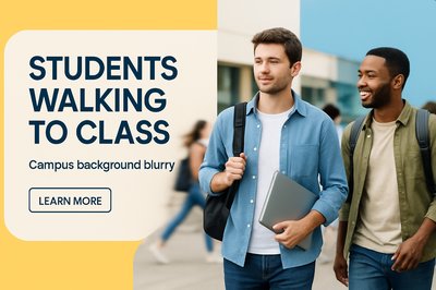 Vibrant Campus Life: Students Walking to Class