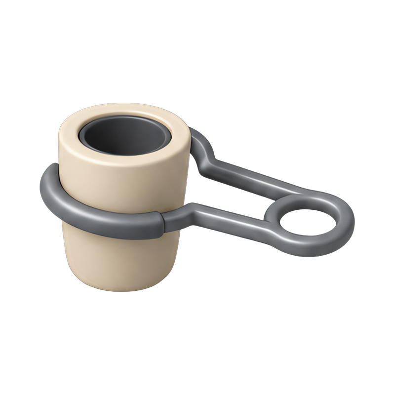 metalworking crucible and tongs