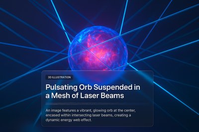 Vibrant Pulsating Orb Surrounded by Laser Beams