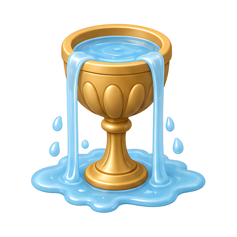 symbolic overflowing chalice