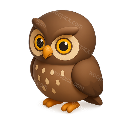 Cute Cartoon Owl Character Illustration