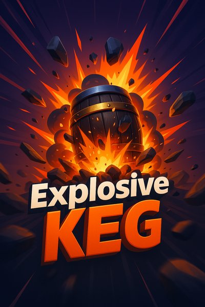 Dynamic Illustration of an Explosive Keg with Impact Effects