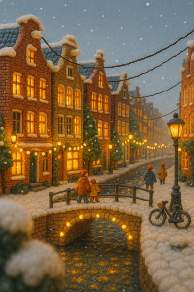 Cozy Winter Scene in Amsterdam's Jordaan District