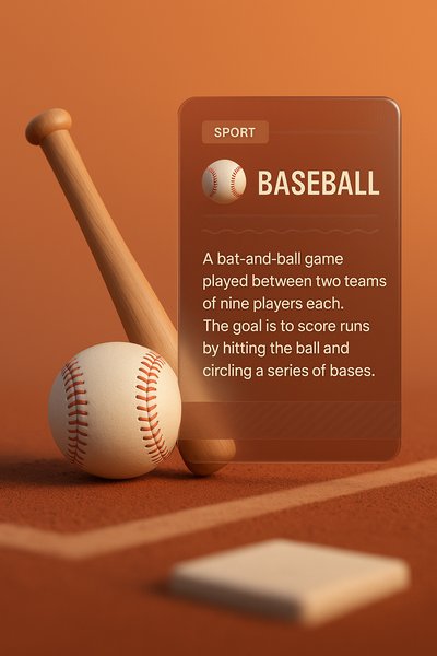 3D Baseball Design with Informative Overlay