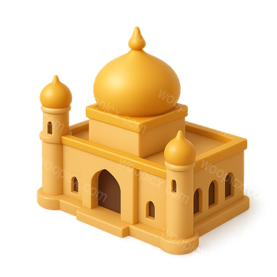 3D Icon of a Sultan's Palace with Volumetric Feel