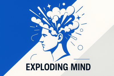 Exploding Mind Concept Art Illustration for Creativity and Imagination
