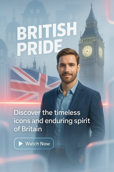 Promotional Graphic Highlighting British Culture and Heritage