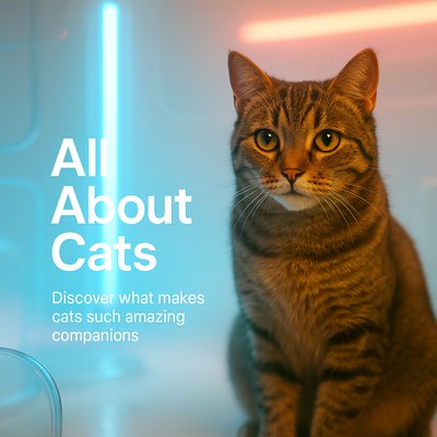Informative Graphic About Cats with Modern Design Elements