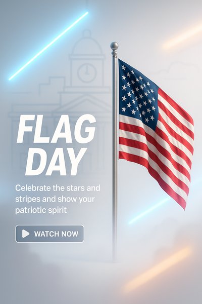 Patriotic Flag Day Promotion with Dynamic Design