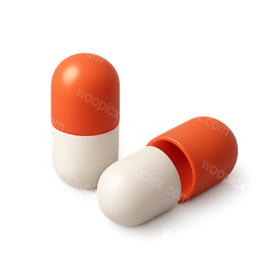 Stylized 3D Capsule Icon with Isometric View