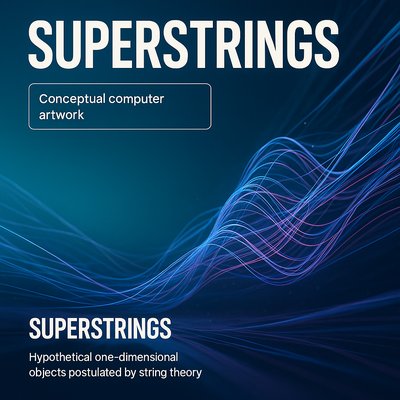Dynamic 3D Illustration of Superstrings Concept Artwork
