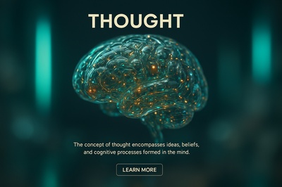 Futuristic Composition of a Glowing Brain Representation