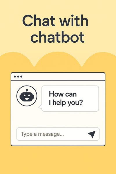 Chatbot Interaction Graphic with Friendly Design