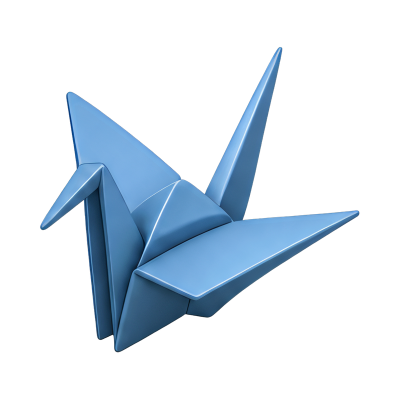 delicate origami crane design