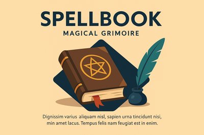 Geometric Spellbook Design with Engaging Elements